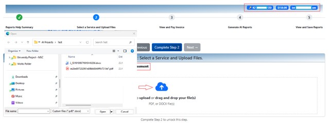 Uploading Files – Select your research article