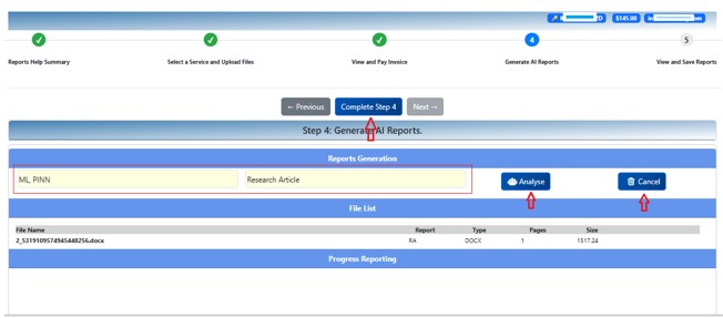 Report Generation – Report setting and analysis generation