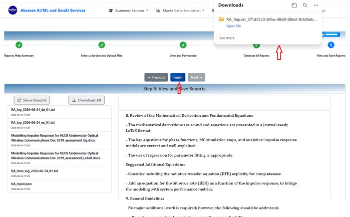 Viewing and Downloading Reports – Download and view reports