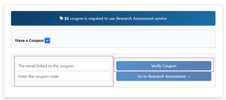 Login to Access – Entering the email and coupon code